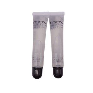 NEW MAX Makeup Set of Two Cherimoya Lip Polish Clear Gloss .5oz / 15ml
